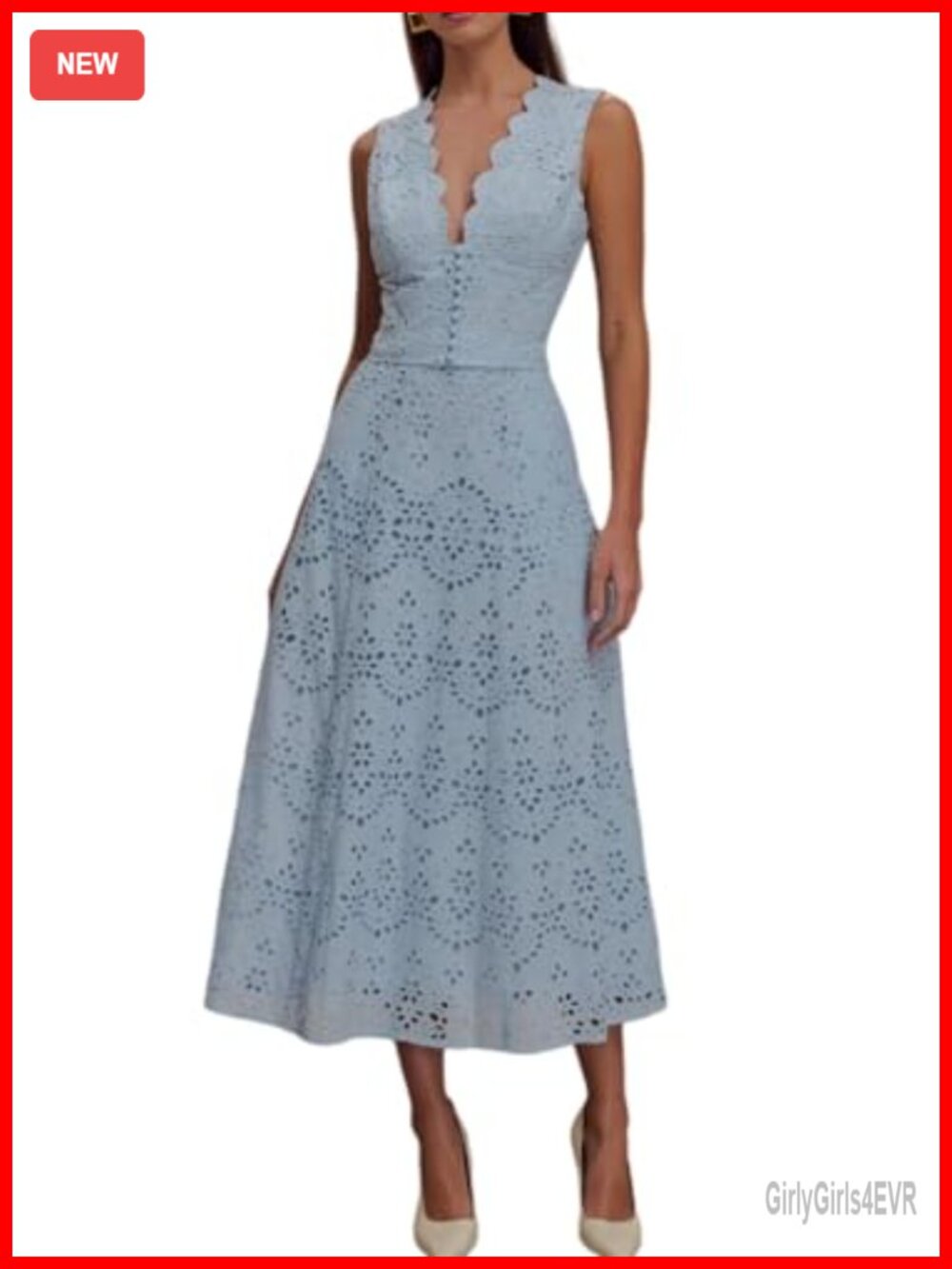 NIFTRIRY Embroidered V Neck Ruffle Lace Crop Top and Maxi Skirt 2 Piece Set